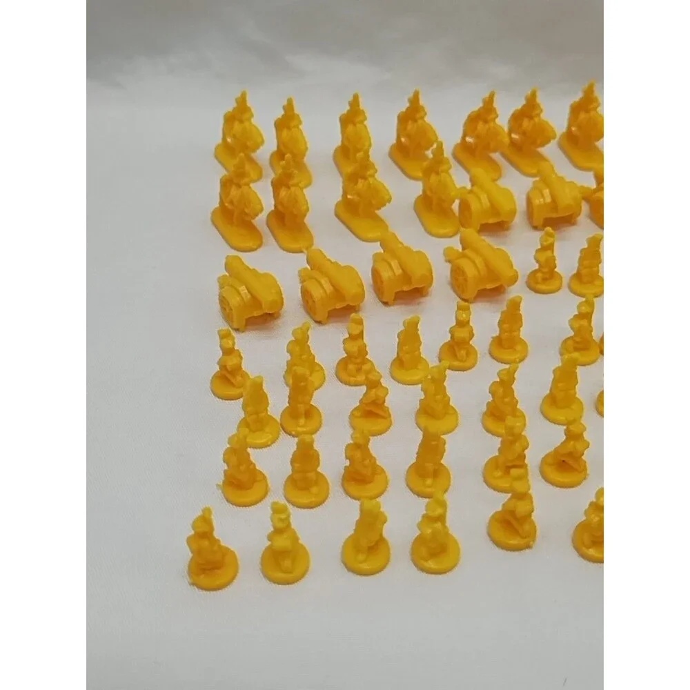 Set Of (60) 1993 Risk Yellow Board Game Player Pieces
